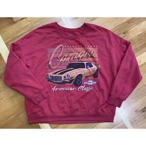 GM Sweatshirt Womens XL Camero Muscle Car Logo General Motors Pullover